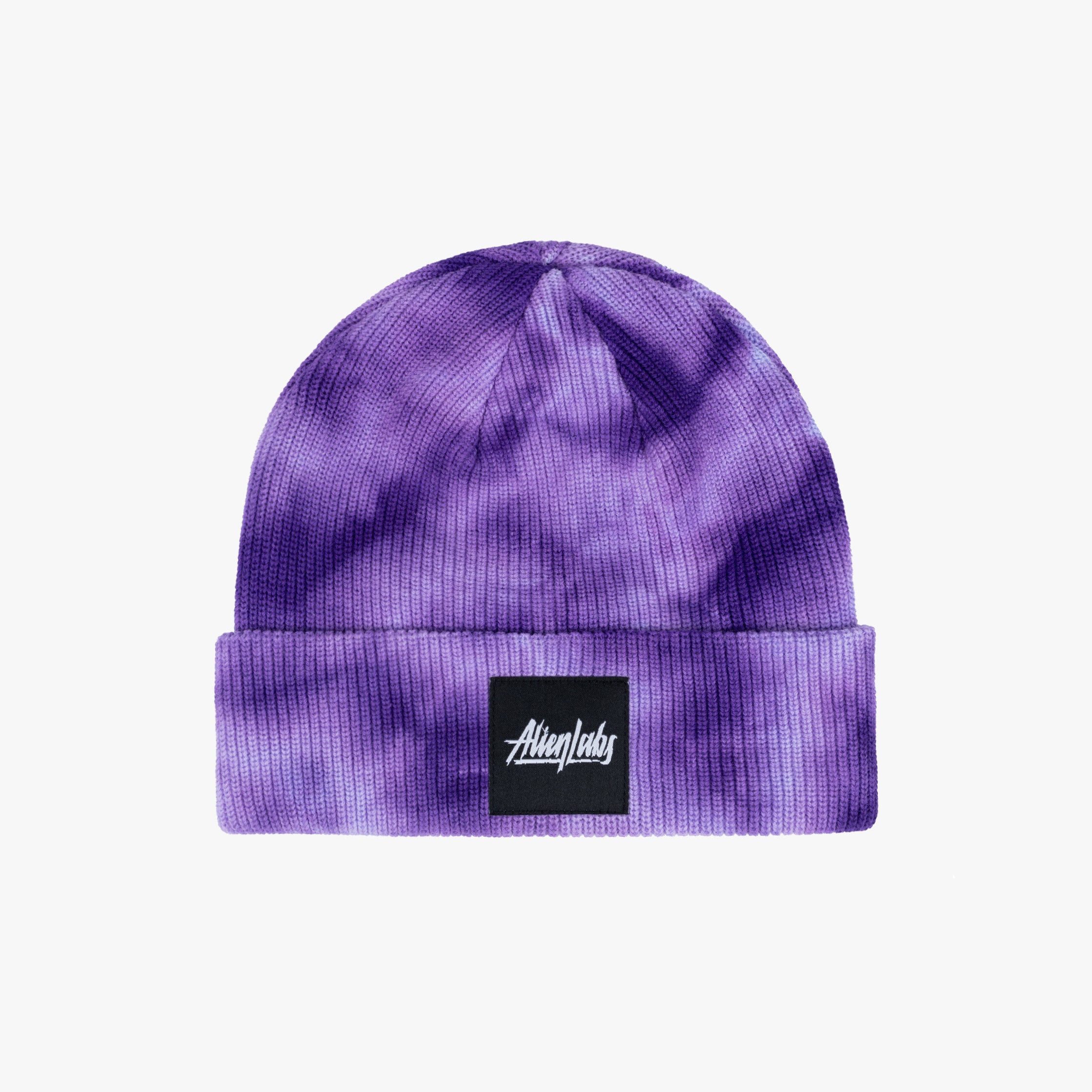 Box Logo Tie Dye Beanie (Purple)