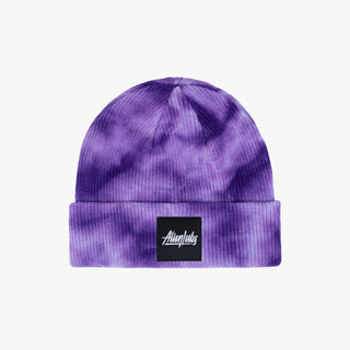 Box Logo Tie Dye Beanie (Purple)