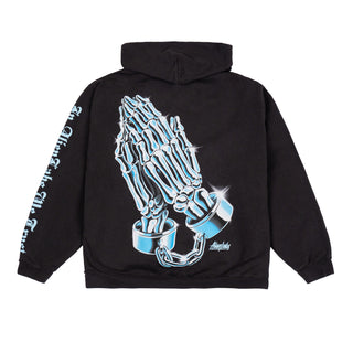 Chrome Praying Hands Hoodie (Black)