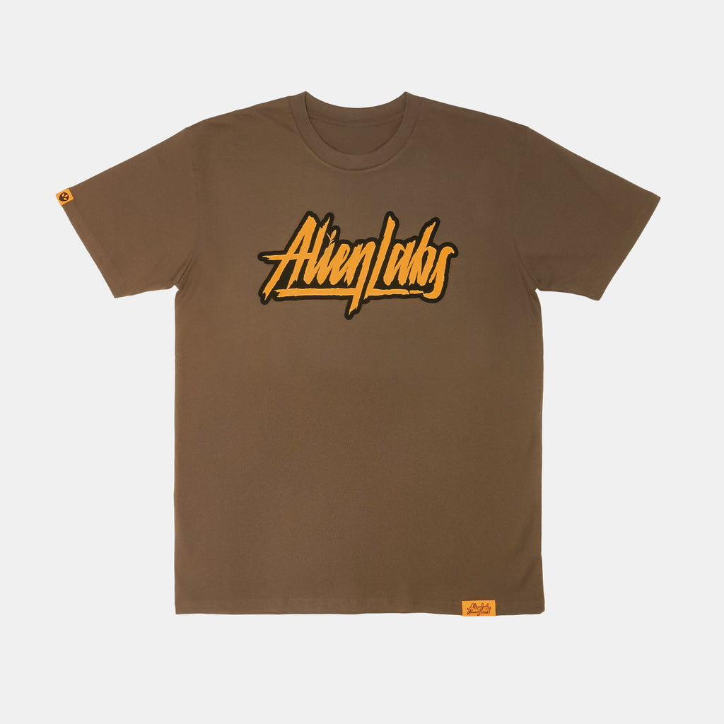 Original Logo Encased Tee (Brown/Orange) – AlienLabs