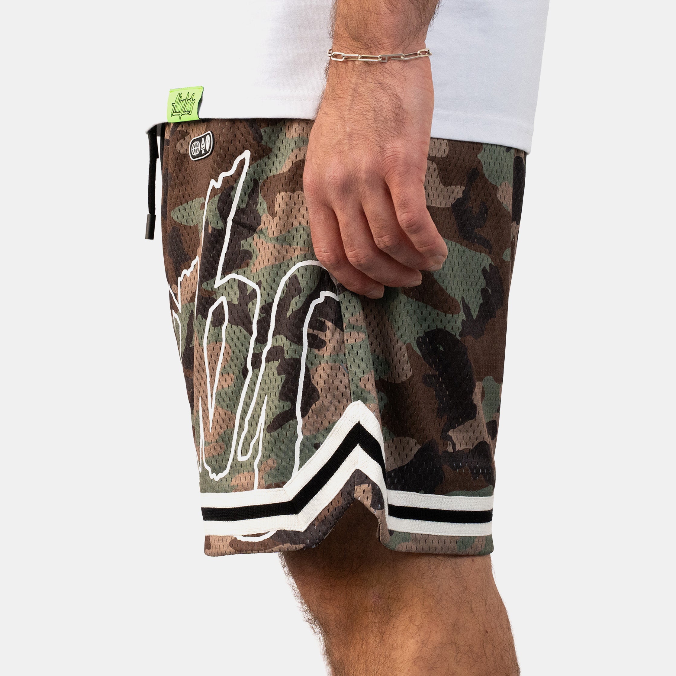 Signature Split Basketball Shorts (Black/Camo)