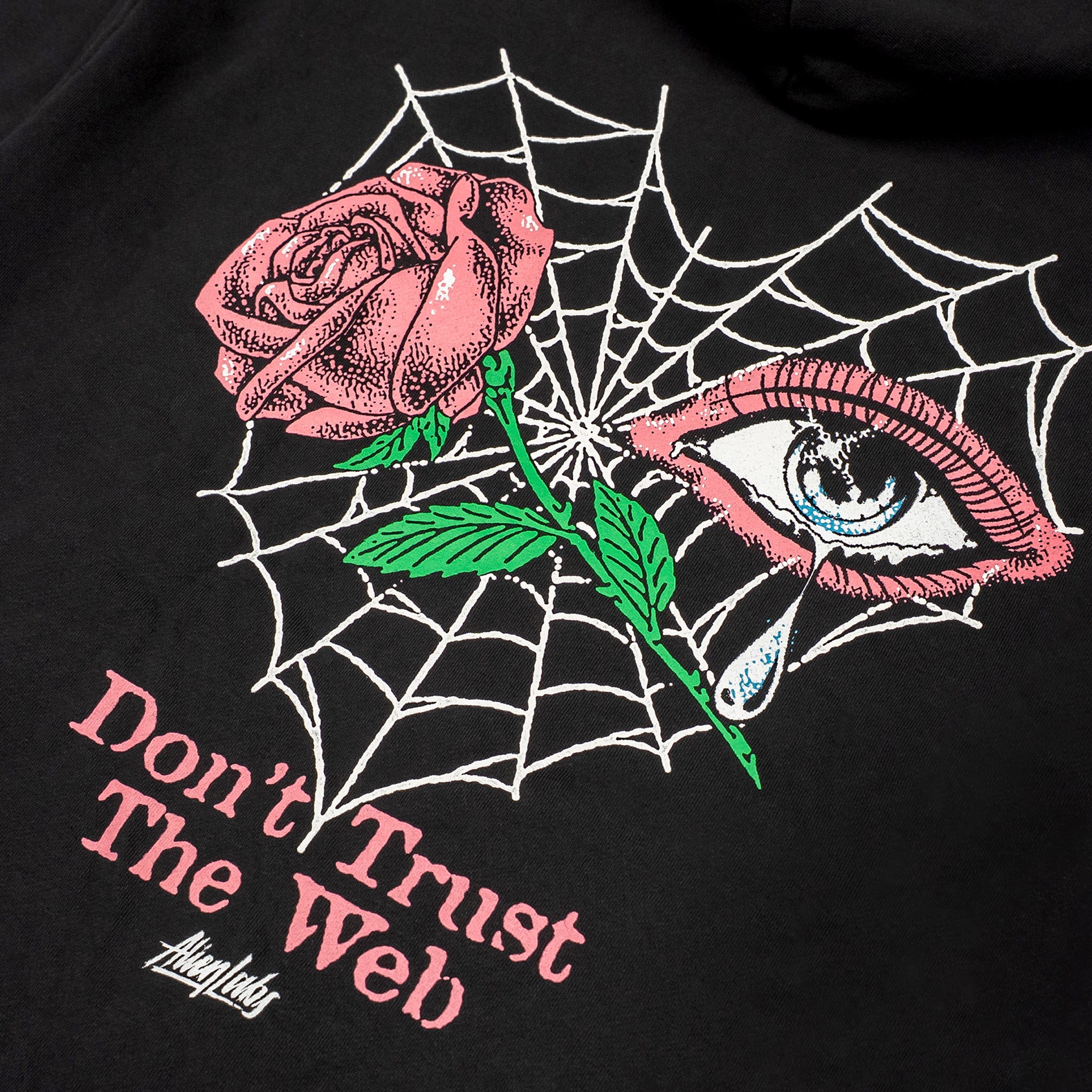 Don't Trust the Web Zip-Up Hoodie (Black)