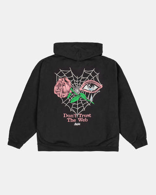 Don't Trust the Web Zip-Up Hoodie (Black)
