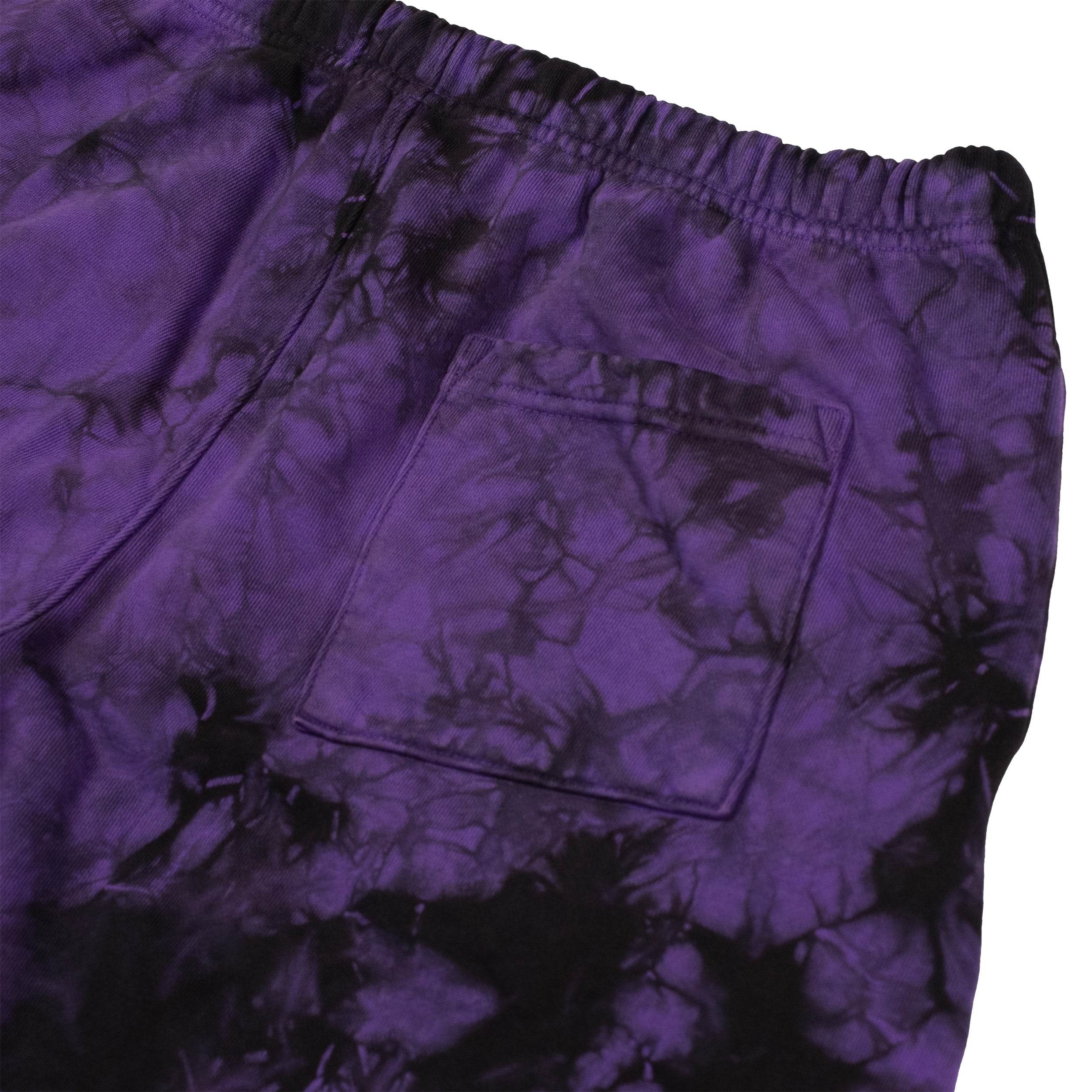 Alien Enclave Tie Dye Sweat Shorts (Black/Purple)