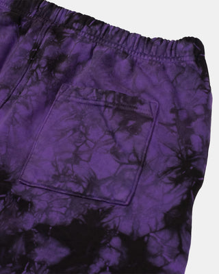 Alien Enclave Tie Dye Sweat Shorts (Black/Purple)