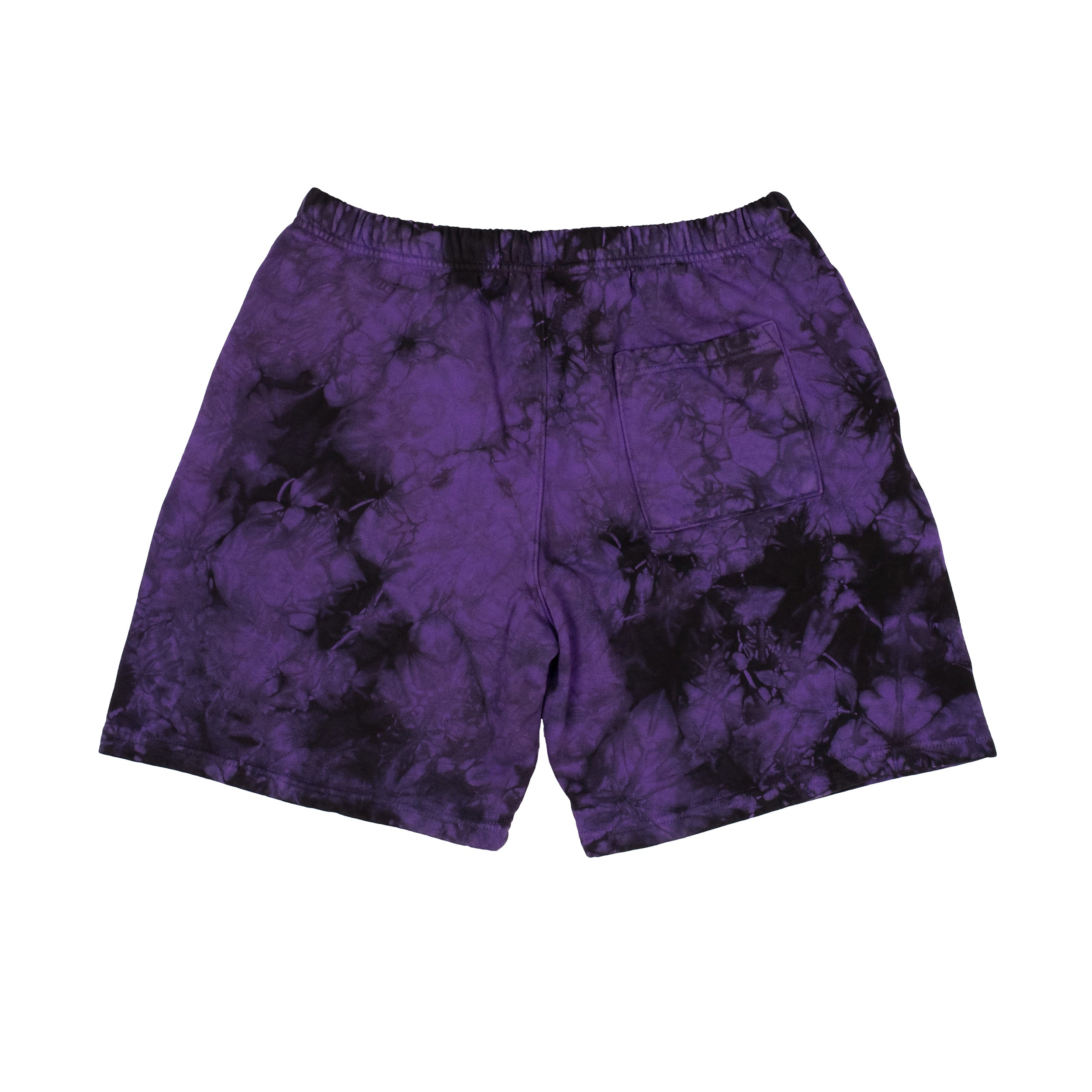 Alien Enclave Tie Dye Sweat Shorts (Black/Purple)