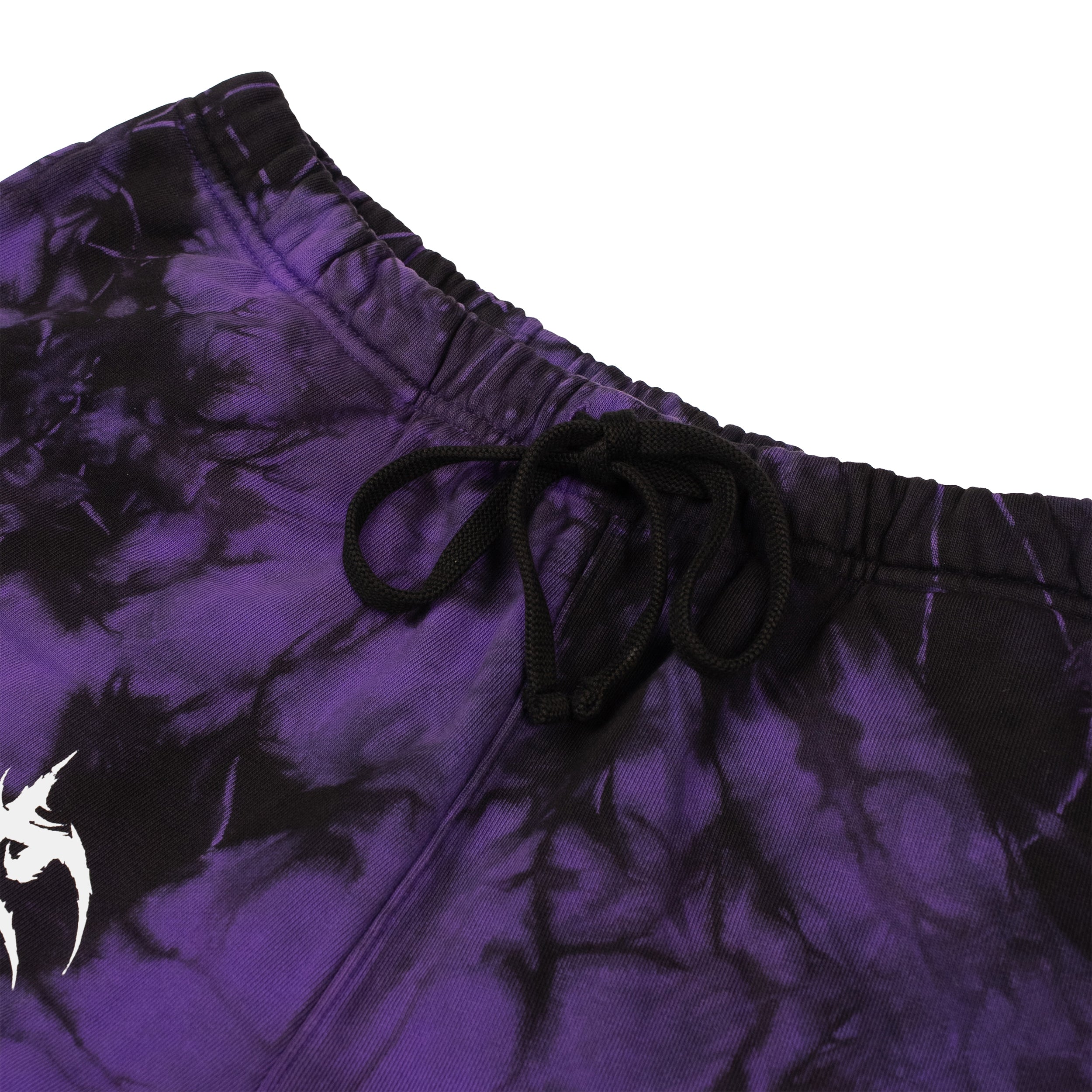 Alien Enclave Tie Dye Sweat Shorts (Black/Purple)