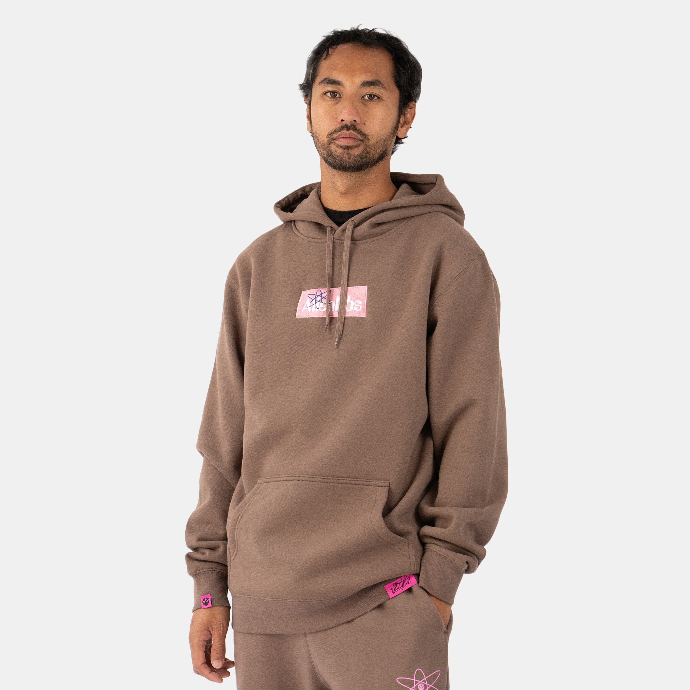 Research Labs Box Logo Hoodie (Brown)