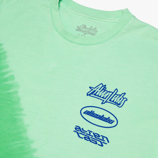 Split Worlds Hand Dyed T-Shirt (Green)