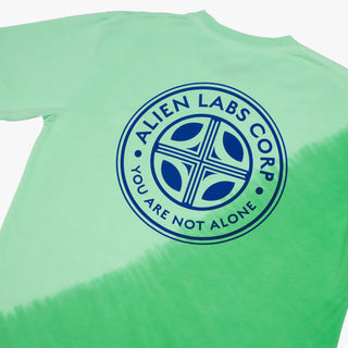 Split Worlds Hand Dyed T-Shirt (Green)