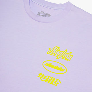 Split Worlds Hand Dyed T-Shirt (Purple)