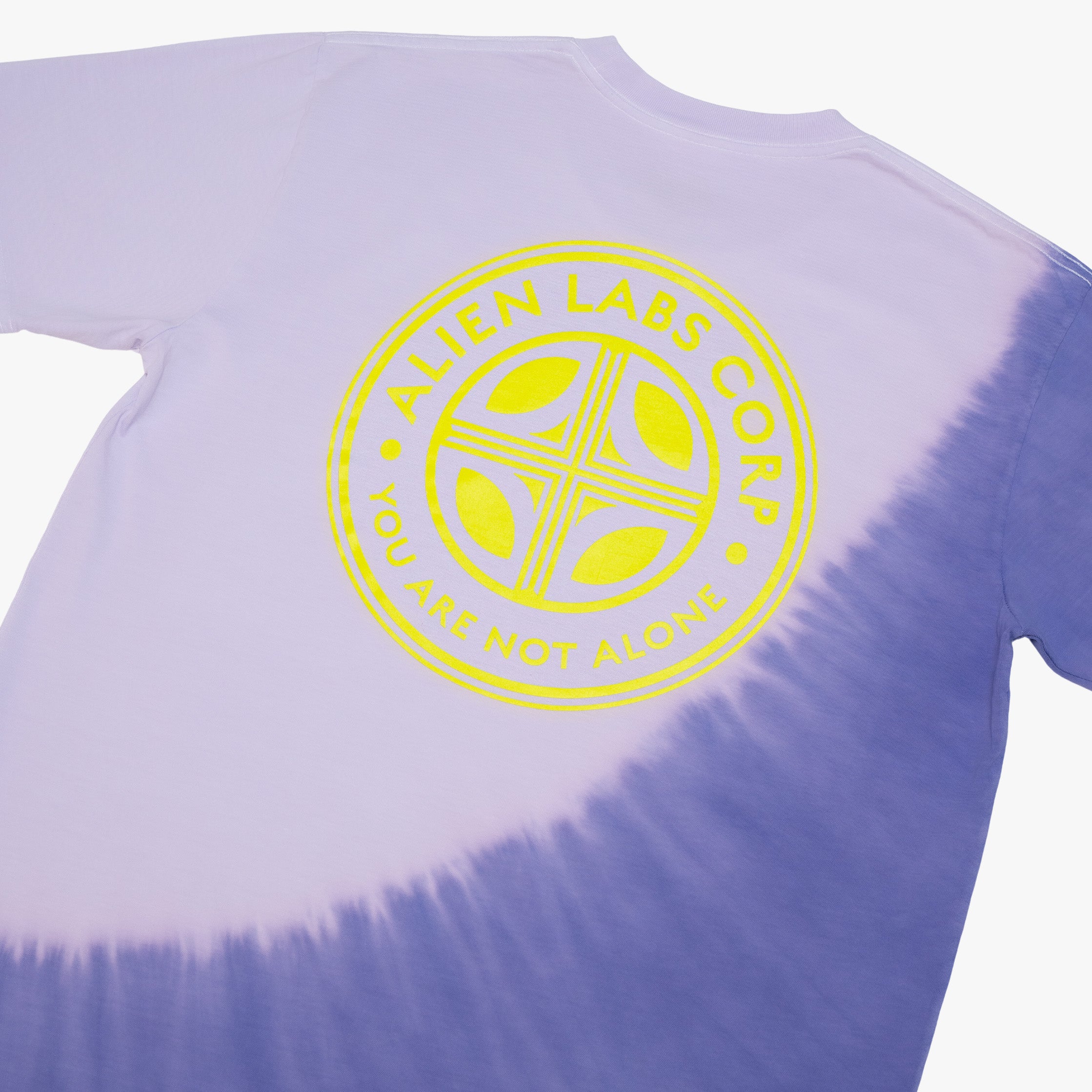 Split Worlds Hand Dyed T-Shirt (Purple)