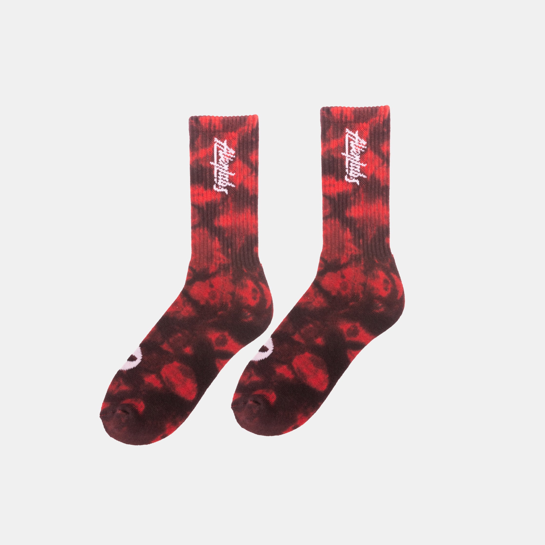 Logo Tie Dye Socks (Red/Black)