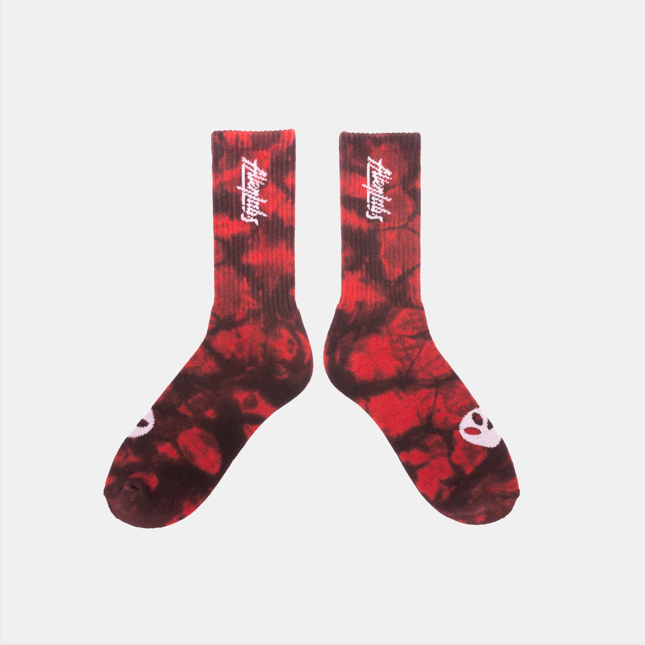 Logo Tie Dye Socks (Red/Black)