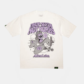 Drop Seeds Not Bombs T-Shirt (Off White)