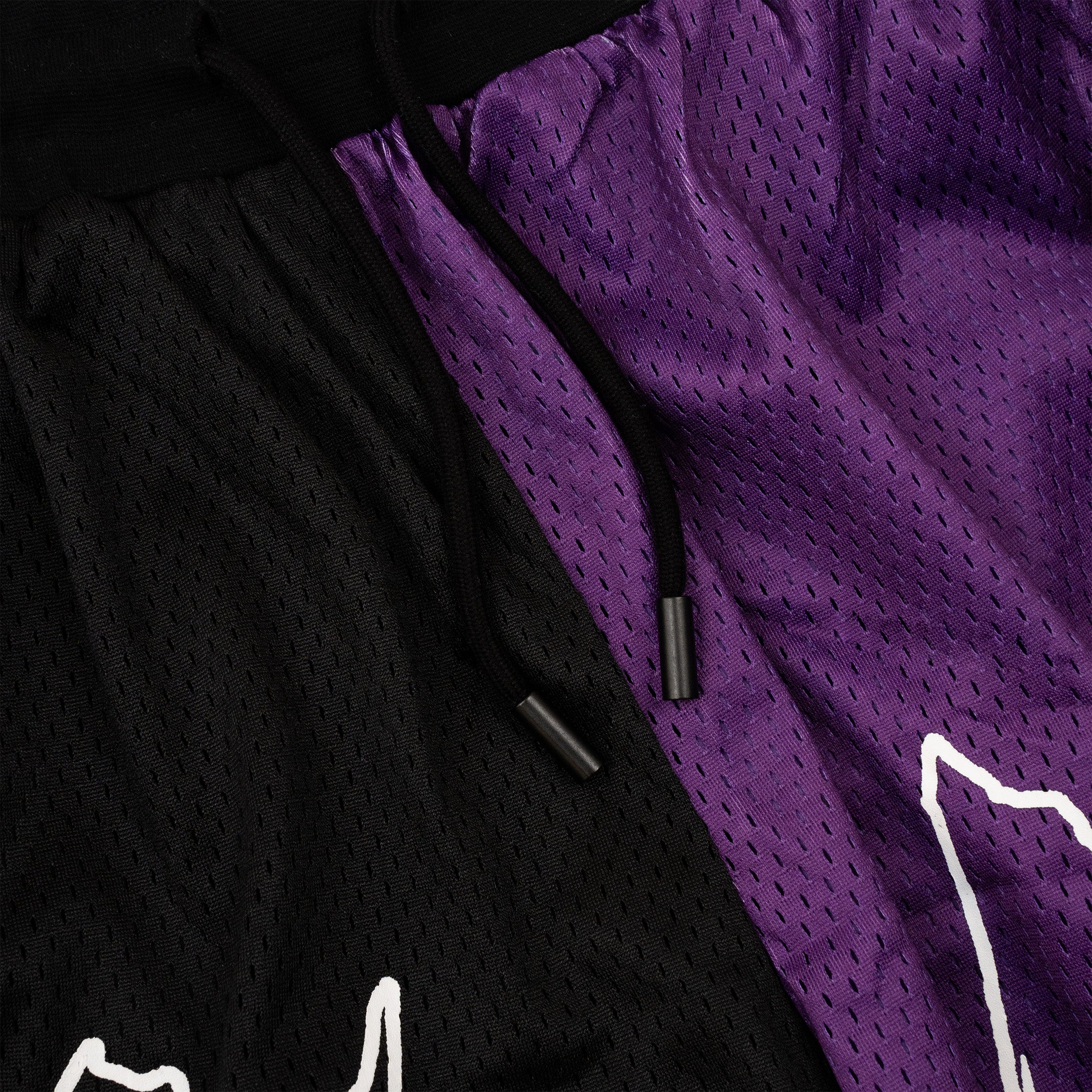 Signature Split Basketball Shorts (Black/Purple)