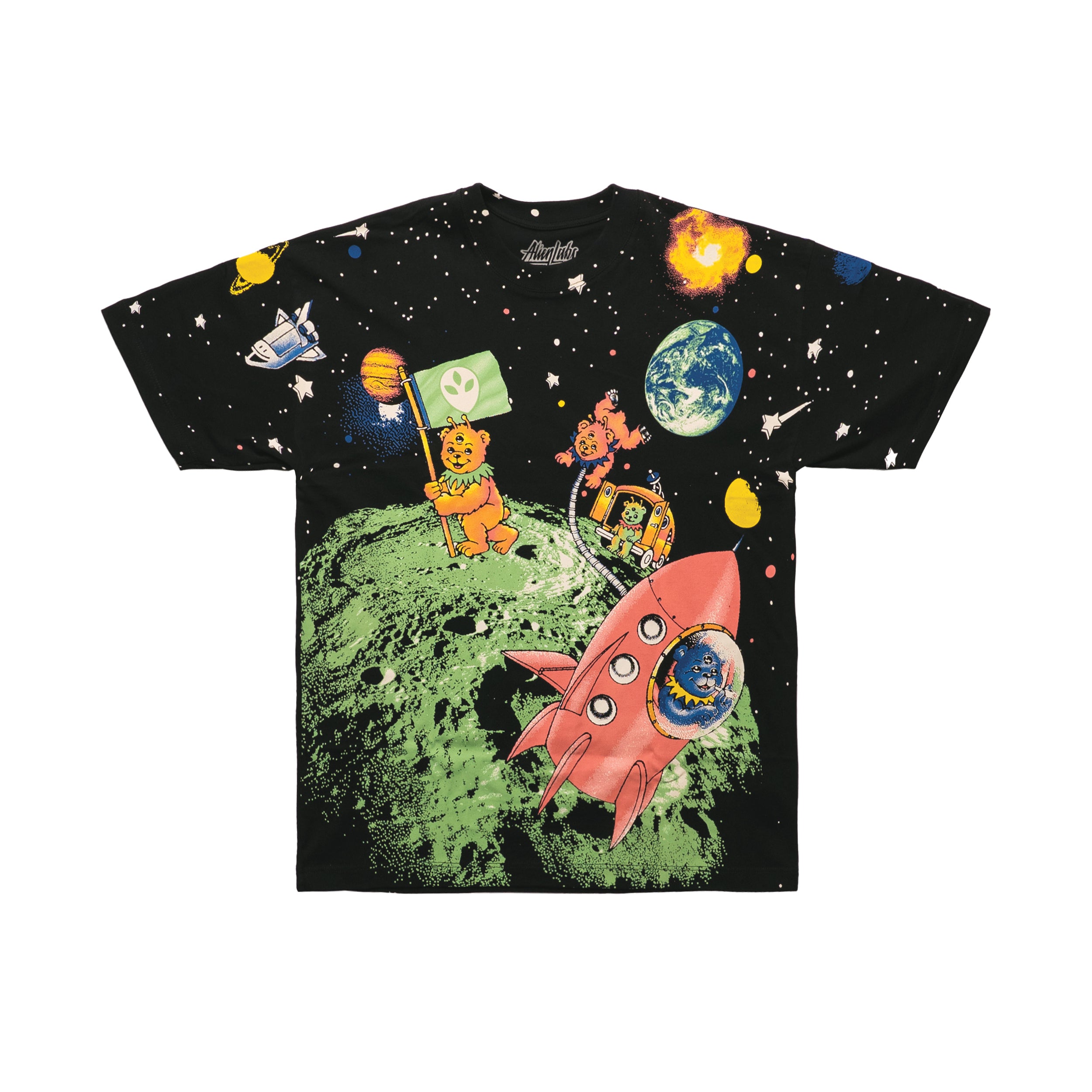 Far Side of the Moon Allover T-Shirt (Black)