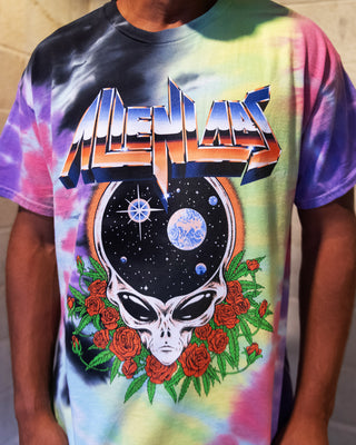 Dead Planet Tie Dye T-Shirt (Spiral Rainbow)