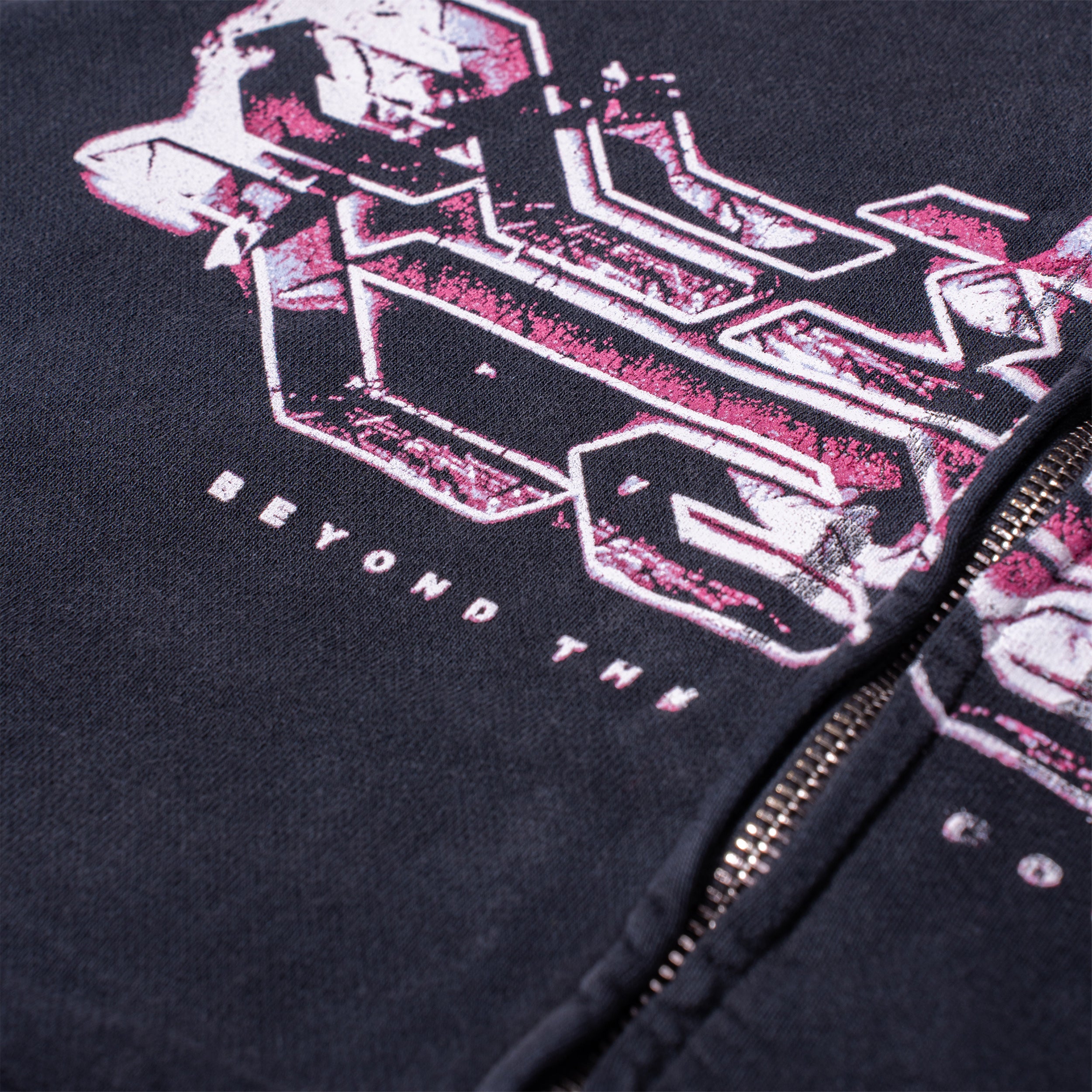 Cosmic Illusion Zip-Up Hoodie (Vintage Black)