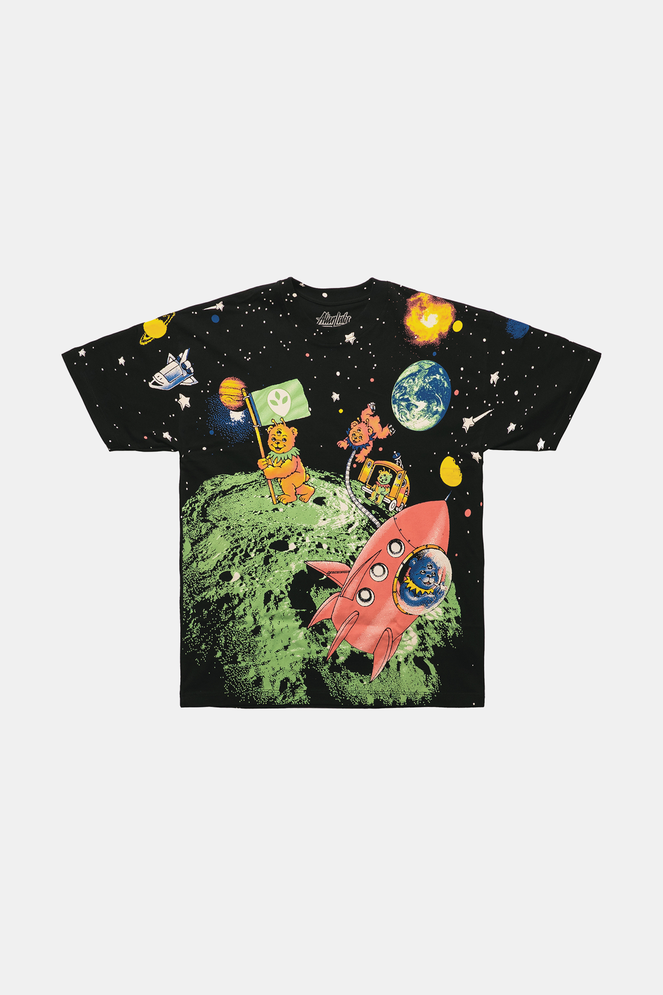 Far Side of the Moon Allover T-Shirt (Black)