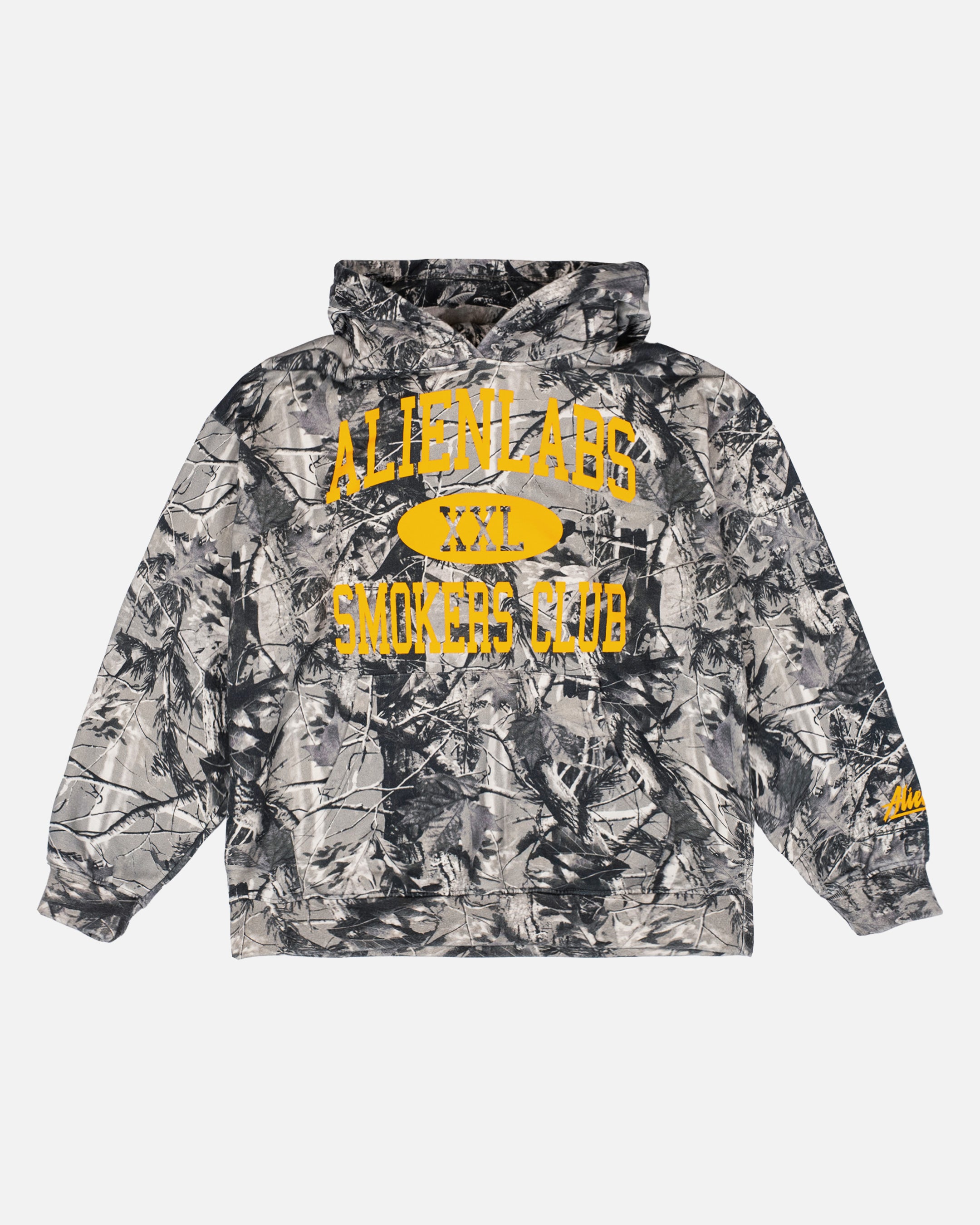 Smokers Club Grey Camo Hoodie (Orange)