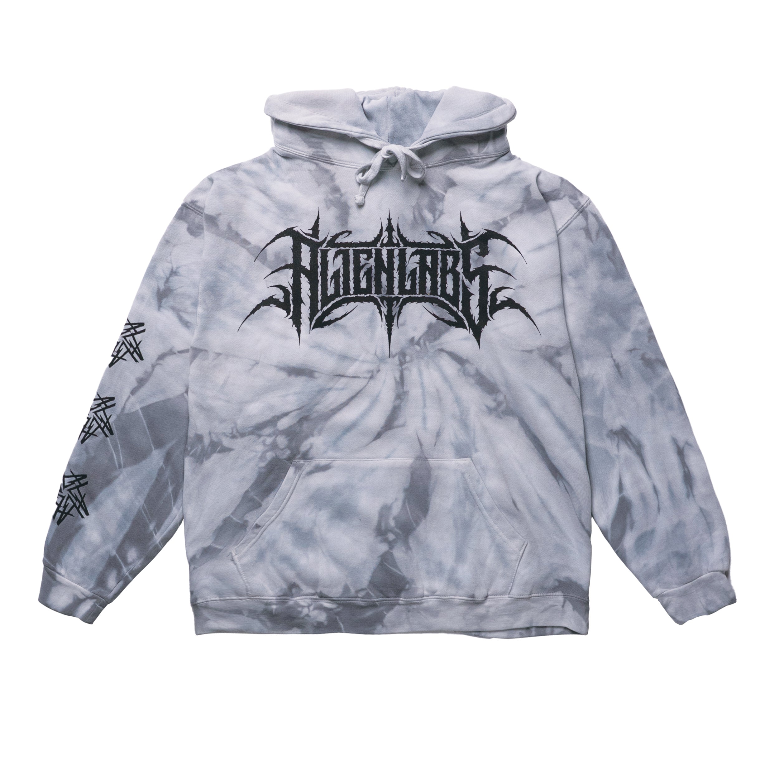 Void Crypt Tie Dye Hoodie (Grey Spider)