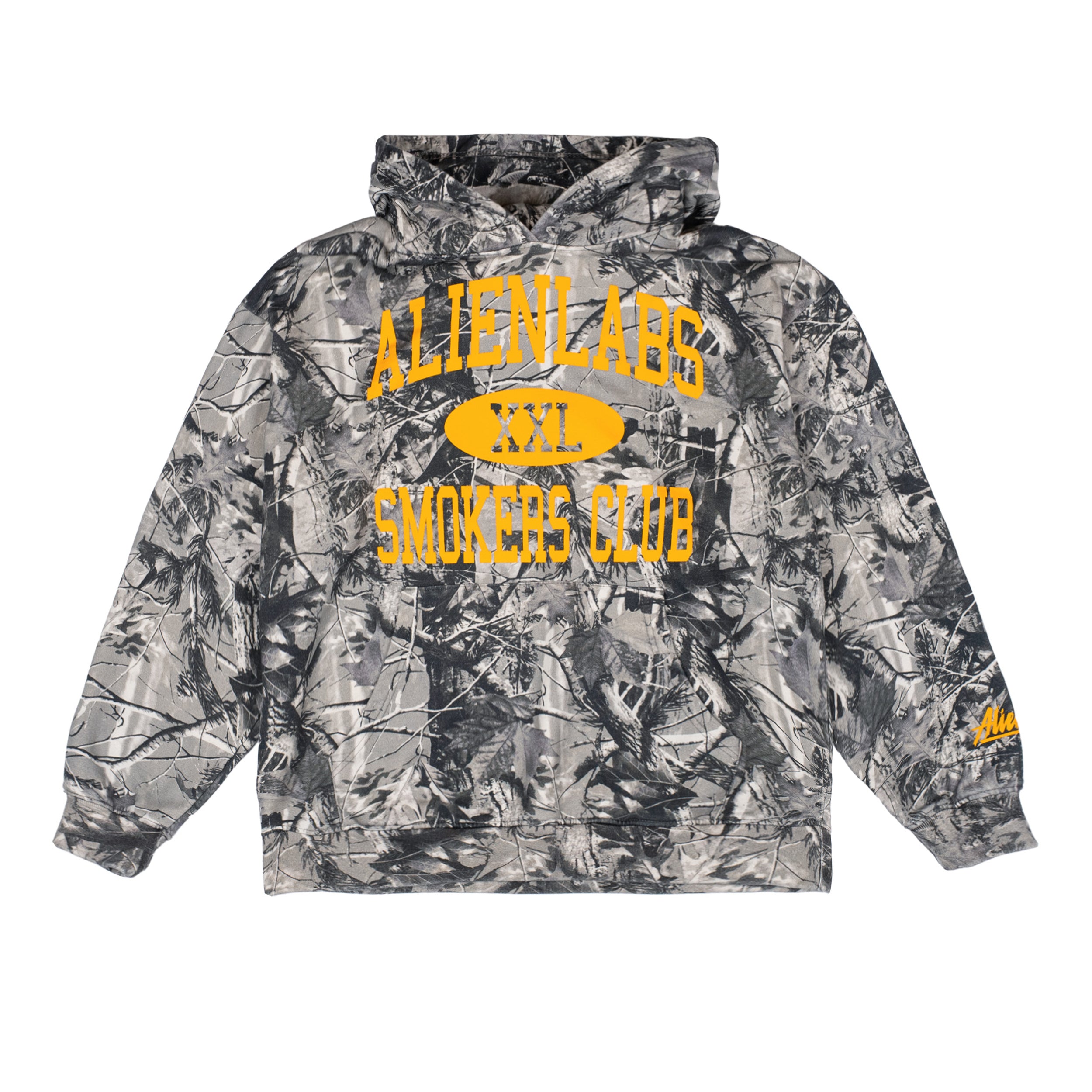 Smokers Club Grey Camo Hoodie (Orange)
