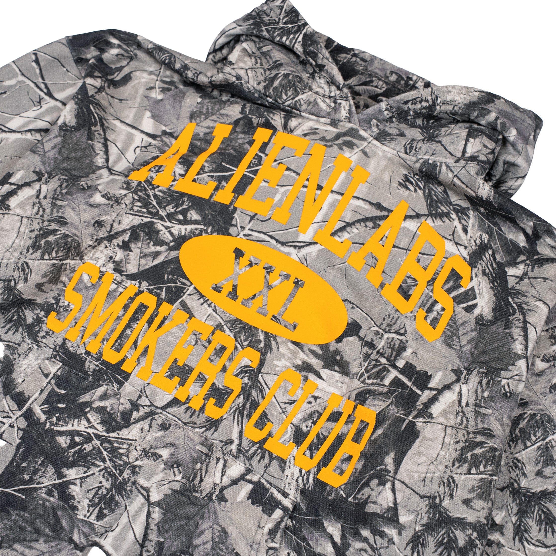 Smokers Club Grey Camo Hoodie (Orange)