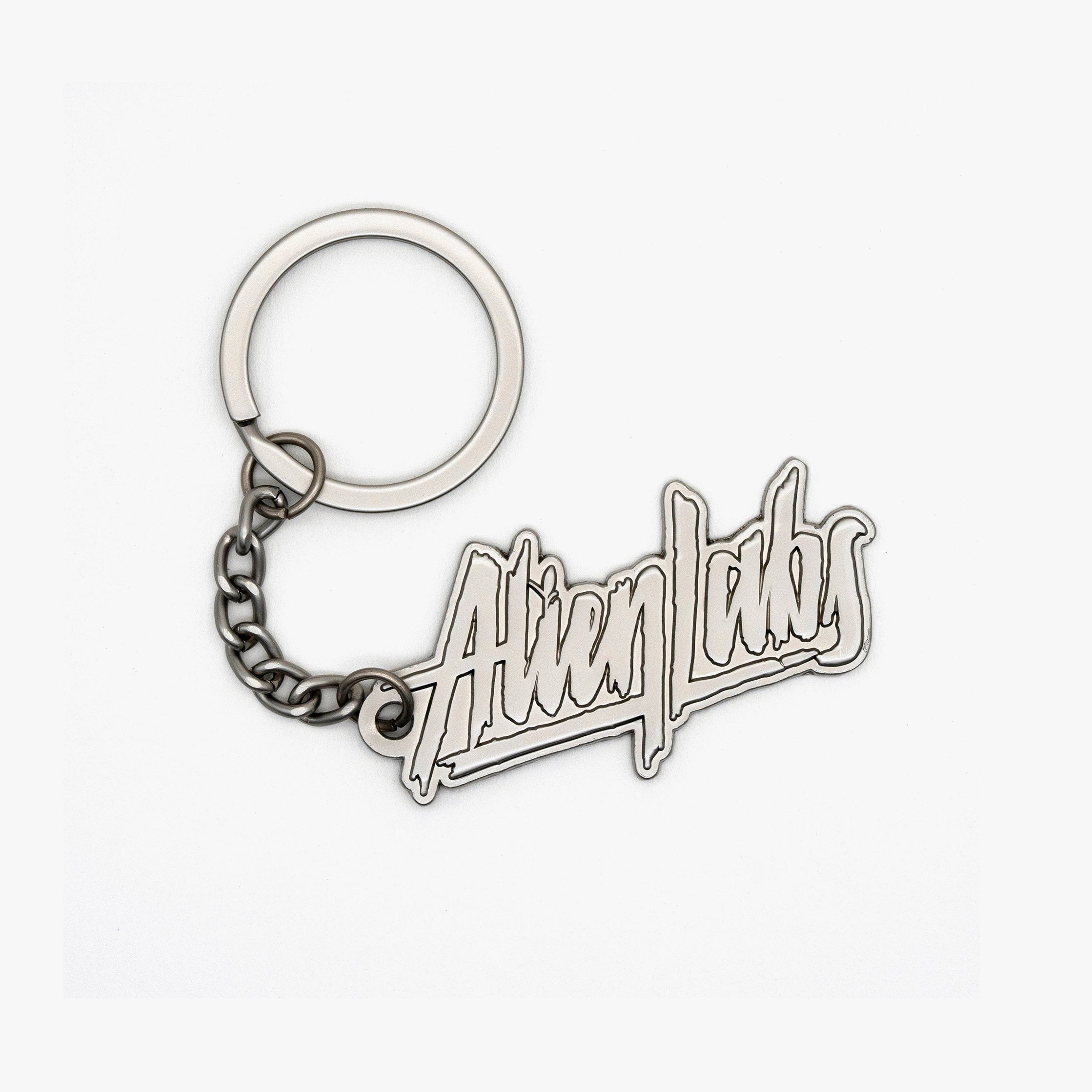 Metal Alienlabs Logo Keychain