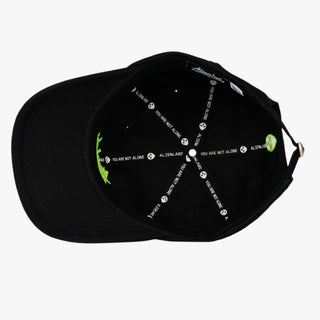 AL Logo 6 Panel Dad Hat (Black/Green)