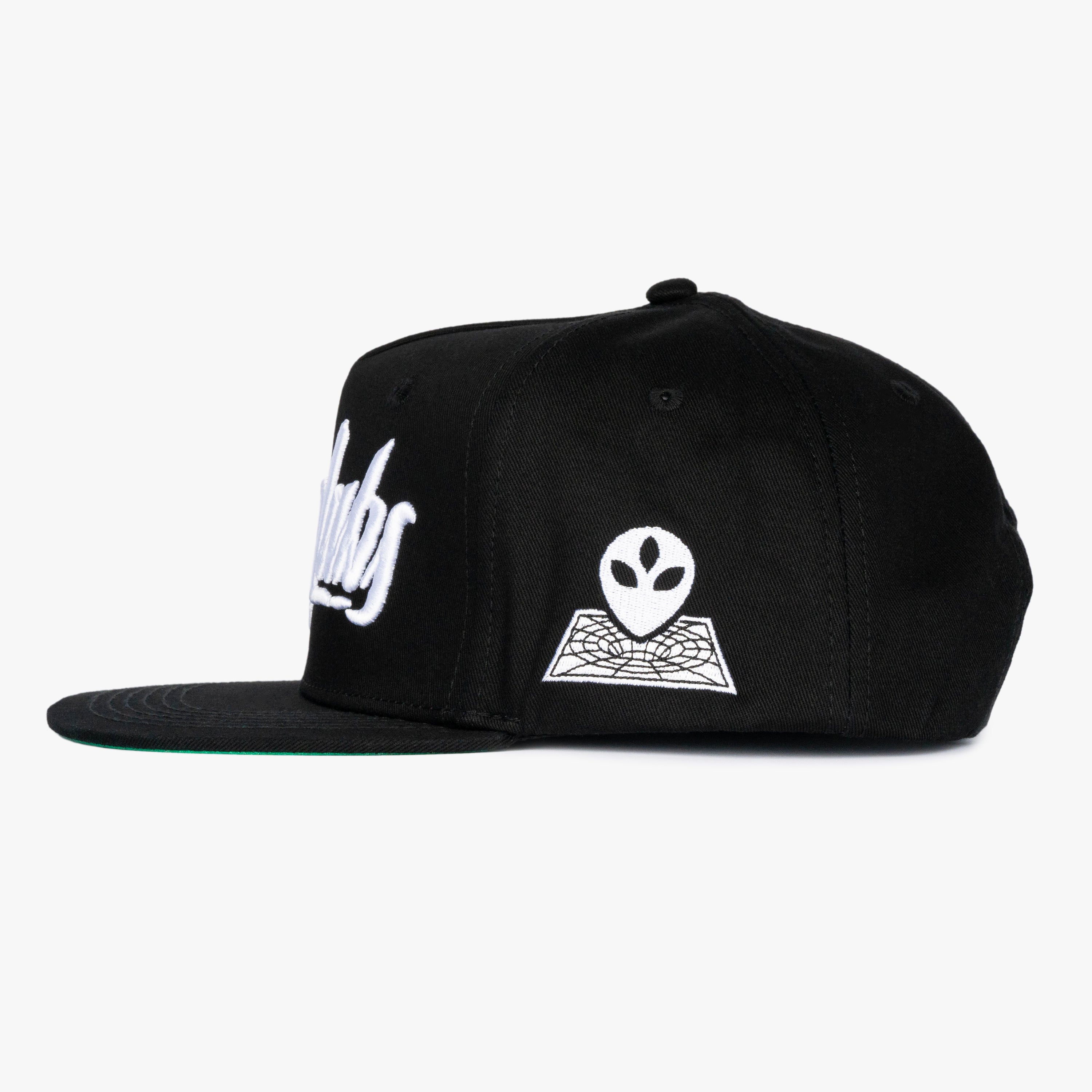 AL Authentic 5 Panel Hat (Black/White)