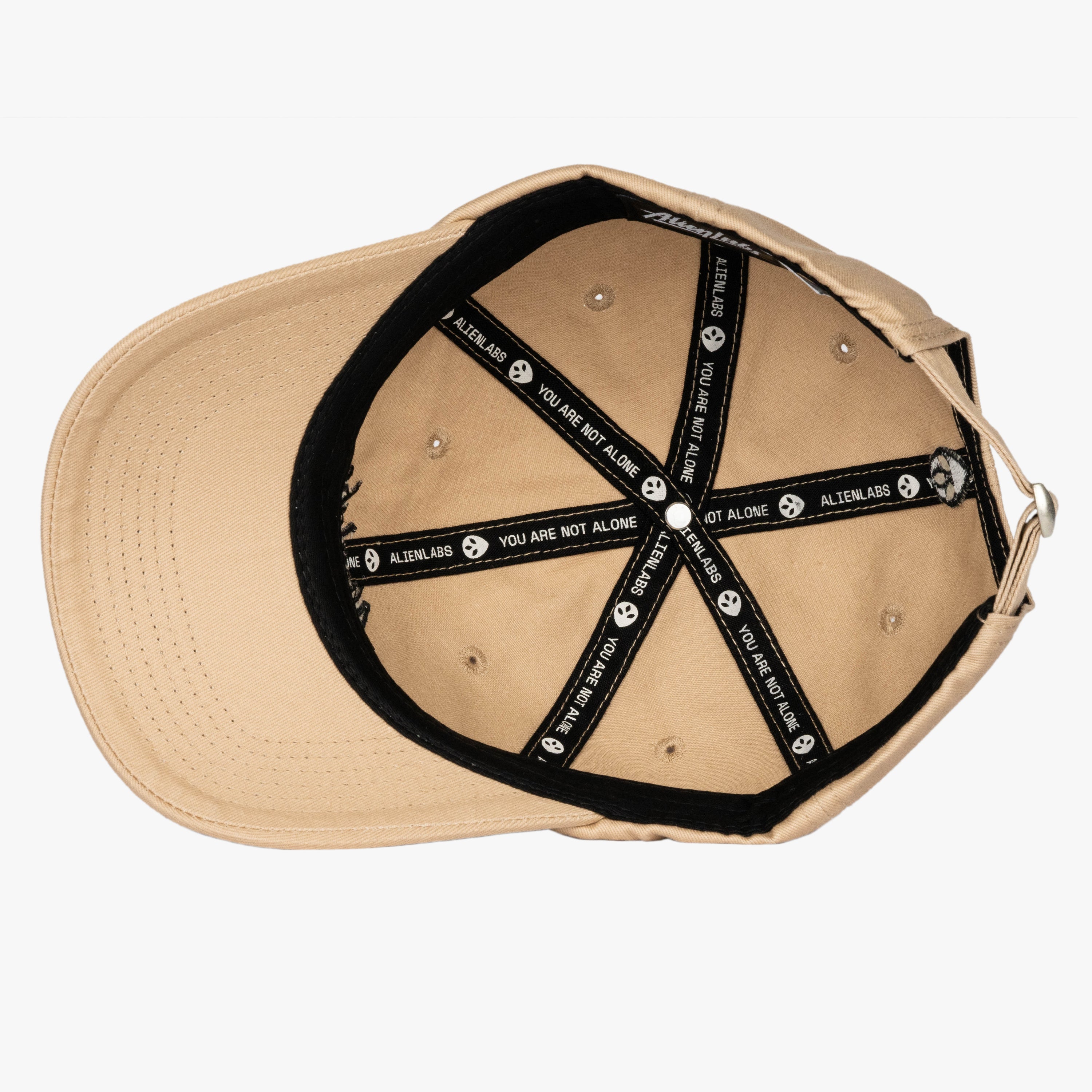 AL Logo 6 Panel Dad Hat (Khaki/Black)